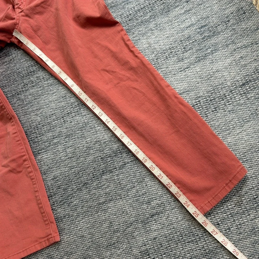 Tory Burch Alexa Crop Jeans Womens 29 32x25 Coral Orange Denim Stretch Pants - Picture 12 of 16
